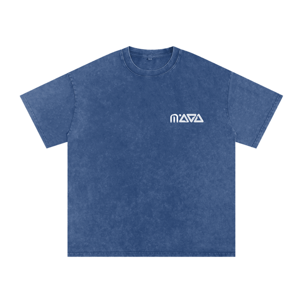 MAYA Logo Acid Wash Oversize T-Shirt - 250 GSM