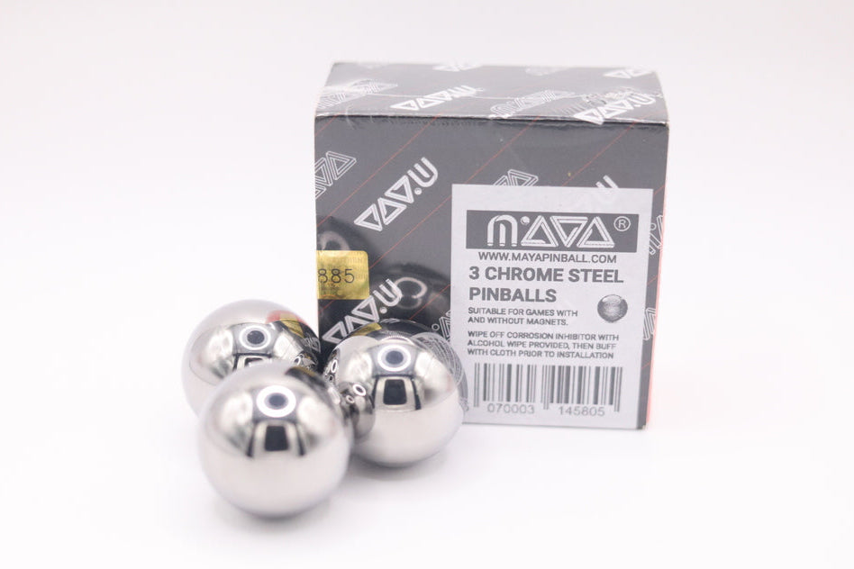 MAYA Replacement balls for pinball machine, Vacuum Packed with Cleaning Kit