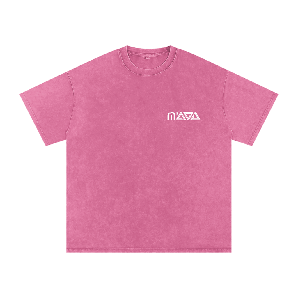 MAYA Logo Acid Wash Oversize T-Shirt - 250 GSM