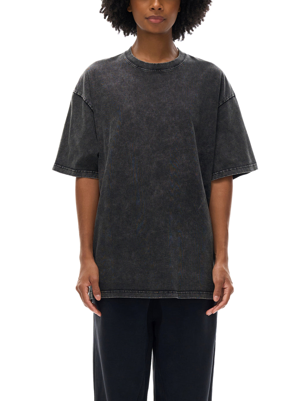 MAYA Logo Acid Wash Oversize T-Shirt - 250 GSM