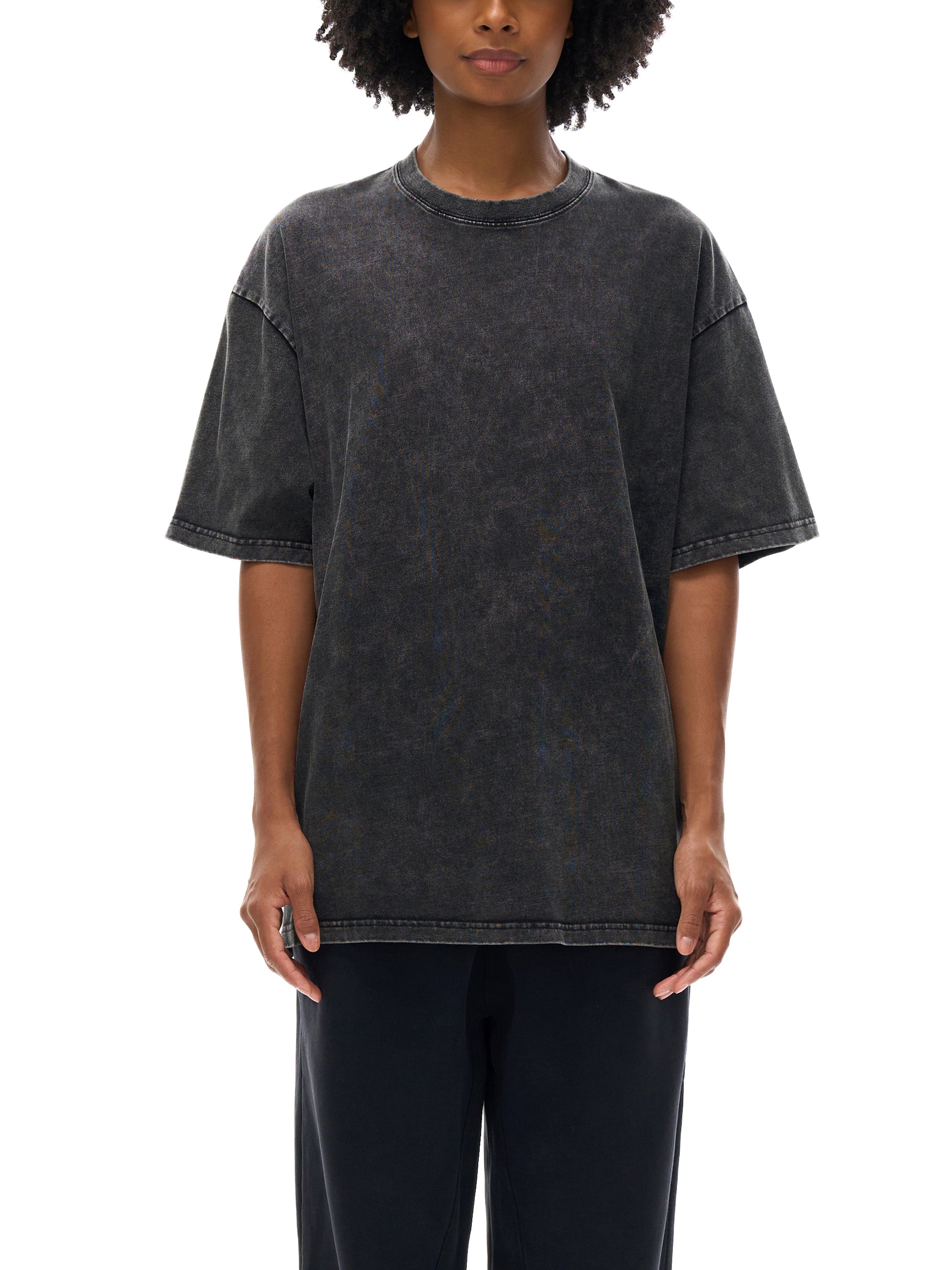 MAYA Logo Acid Wash Oversize T-Shirt - 250 GSM