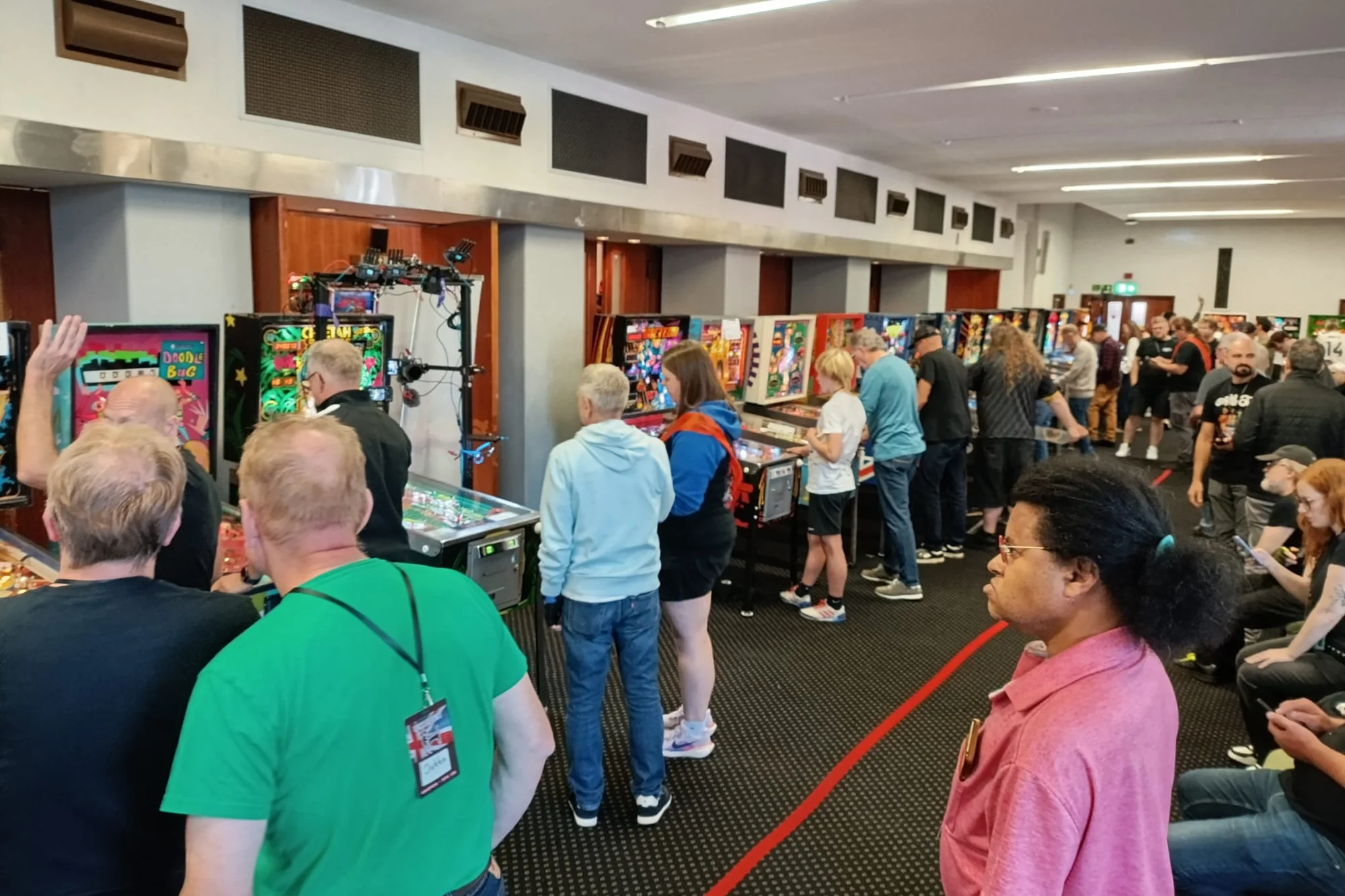 Players mid-qualification at the game banks during the UK Open Classics tournament
